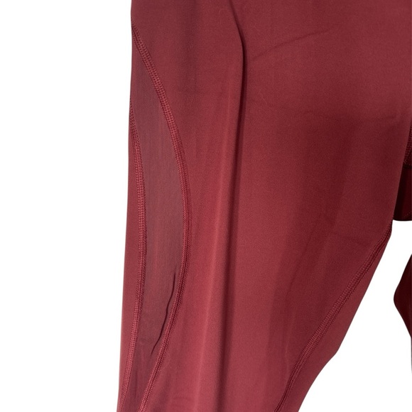 Athleta Aura Heel Tight Legging in Powervita in Maple Red Mesh Yoga - Picture 5 of 7
